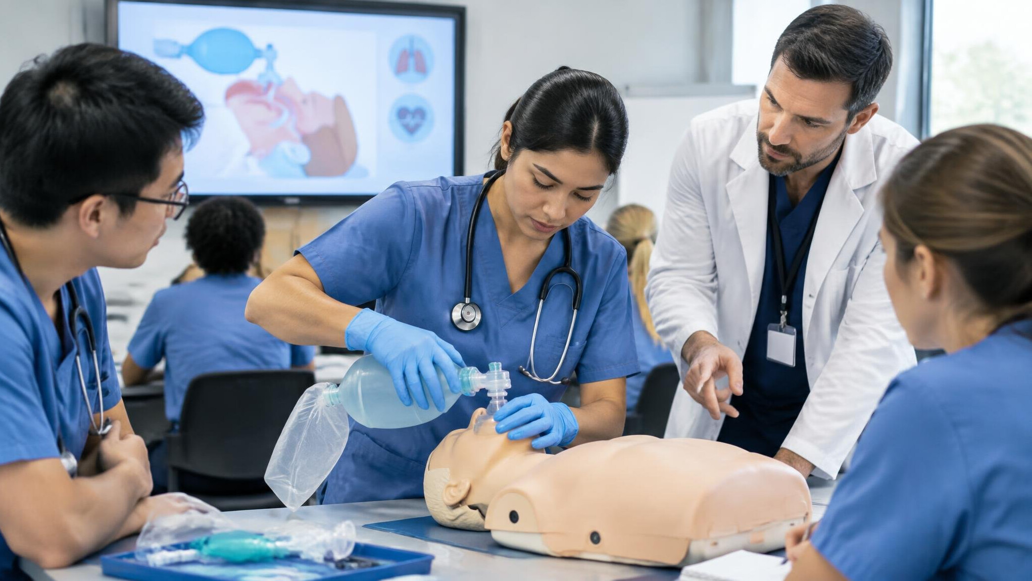 healthcare professionals in training